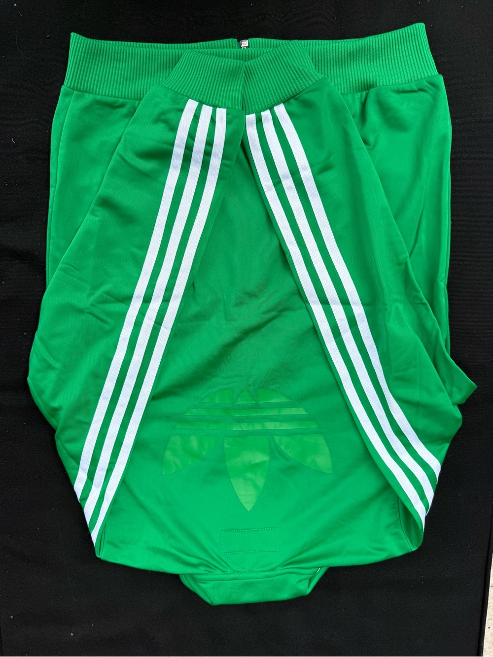 adidas Green Firebird Track Jacket with White Accents - Picture 3 of 5